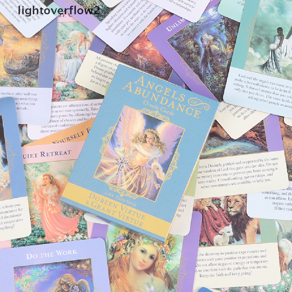 (lightoverflow2) Kartu Tarot Angels of Abundance Oracle Untuk Pesta