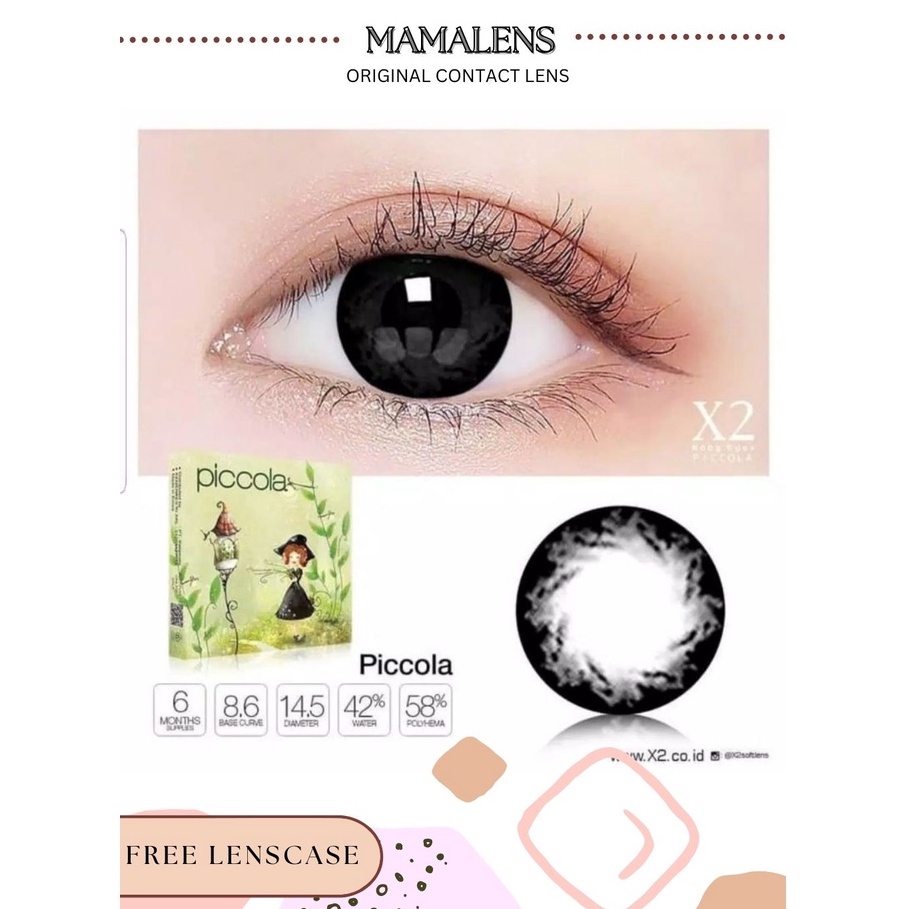 Softlens X2 Piccola Normal &amp; Minus -050 sd -600 Free Lenscase - MAMALENS