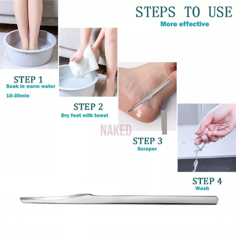 Pisau callus foot file Dead skin remover callus pedicure stainless