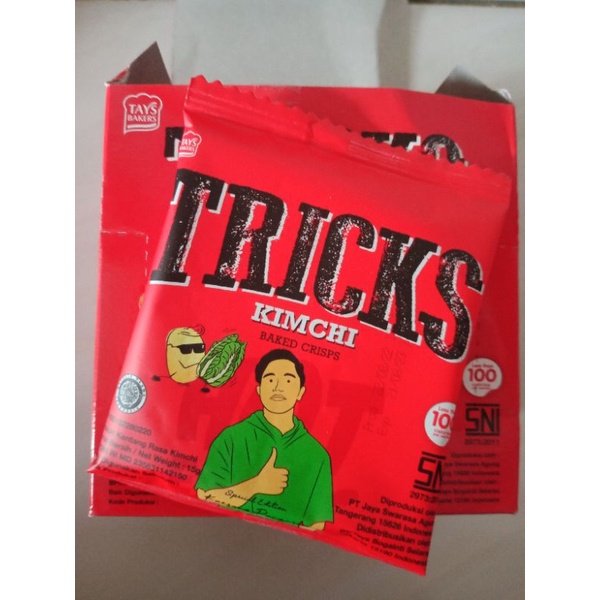 

snek cemilan biskuit kentang tricks 15 g