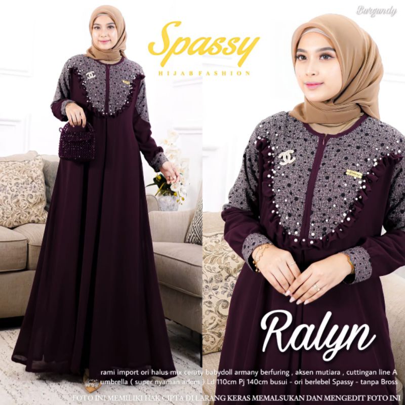 Ralyn // New Arrival Gamis Wanita dewasa ori by Spassy hijab fashion