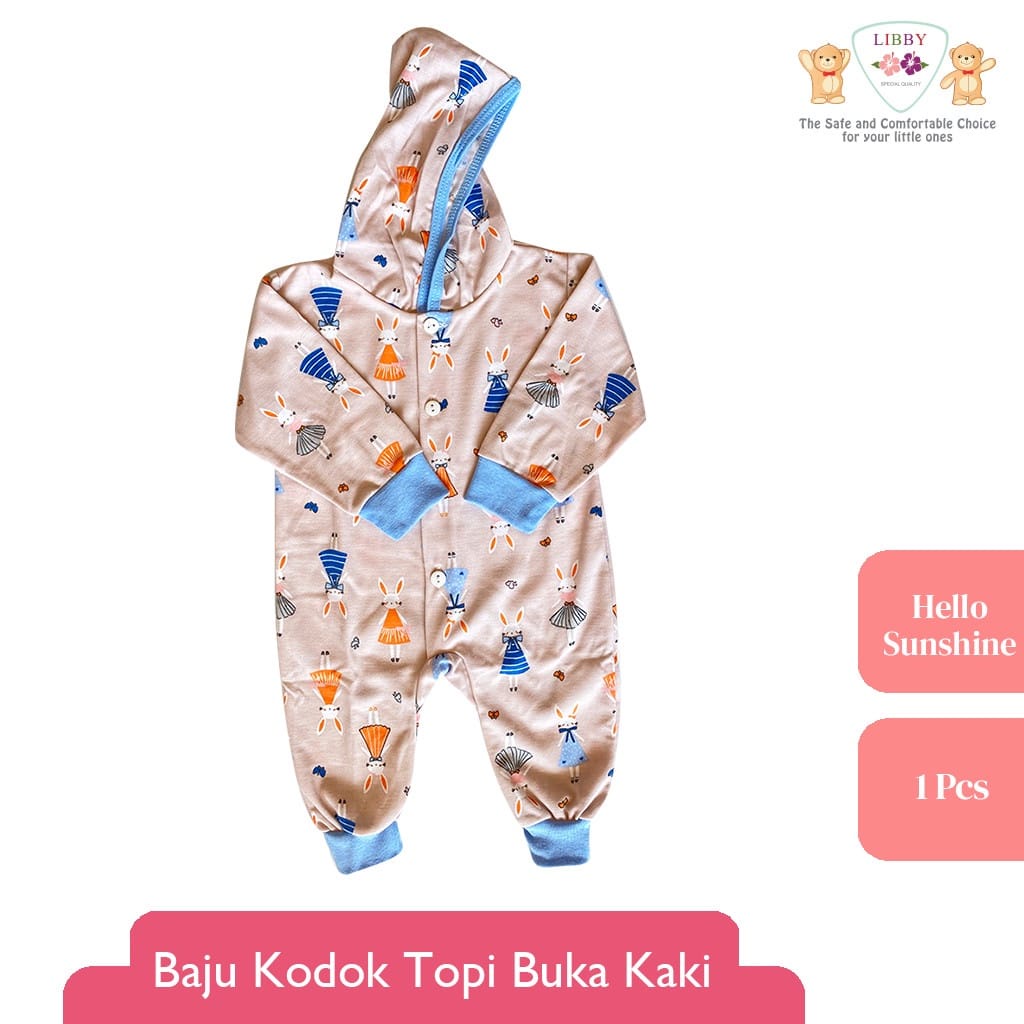 Libby Baju Kodok Topi Buka Kaki - Hello Sunshine Series (isi 3 Pcs) BKDT/3