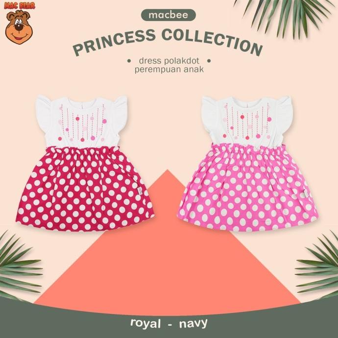 MacBee Baju Anak Perempuan Dress Anak Princess Gisela Polkadot