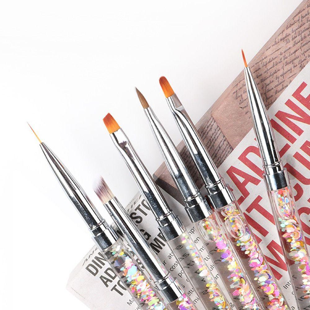 Preva Nails Round Gel Brush New Kuas Lukis Menggambar Pena Cair UV Gel Brush