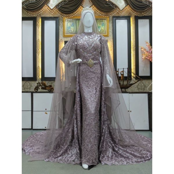 GAUN PENGANTIN MODREN/GAUN JUBAH/ GAUN MODREN /GAUN PENGANTIN MODERN| MUSLIMAH