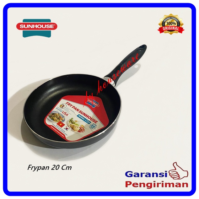 Frypan Wajan Penggorengan Teflon anti Lengket 20 Cm Vietnam Sunhouse