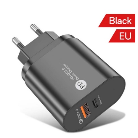 Kepala Charger USB 3.0 Tipe-C QC 3.0 Fast Charging 20W QC3.0 Plug UK / US / EU Untuk IOS Pro Max