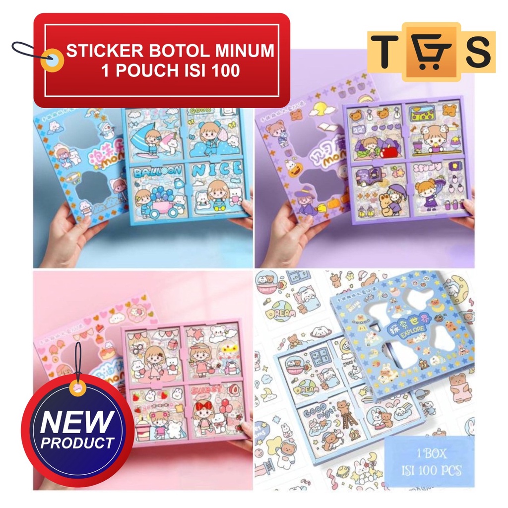 

[300gr] T705 | ( 1 BOX ISI 100PCS) Stiker 2D Sticker botol minum 2D plastik anti air/Buku Diary Stiker Motif/Stiker Anti Air Stiker Motif Kartun Korea Lucu Anti Air Dekorasi Handbook Scrapbook DIY