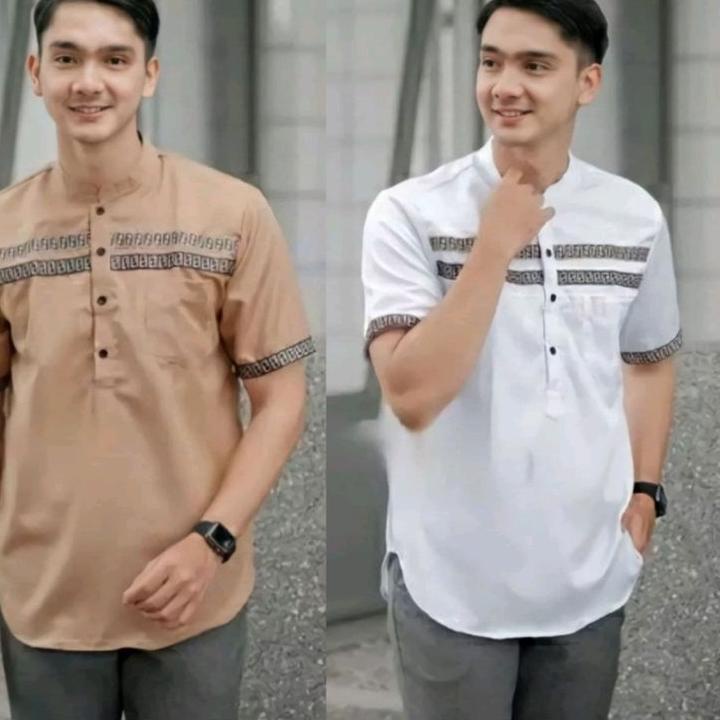 Booming AL-MUBAROK Pakaian Muslim Atasan Katun TOYOBO PREMIUM Baju Koko Pria Dewasa Jumbo Big size Q