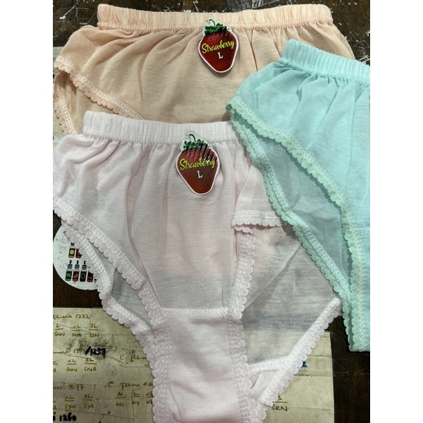 (6pcs) celana dalam cewek strawberry termurah