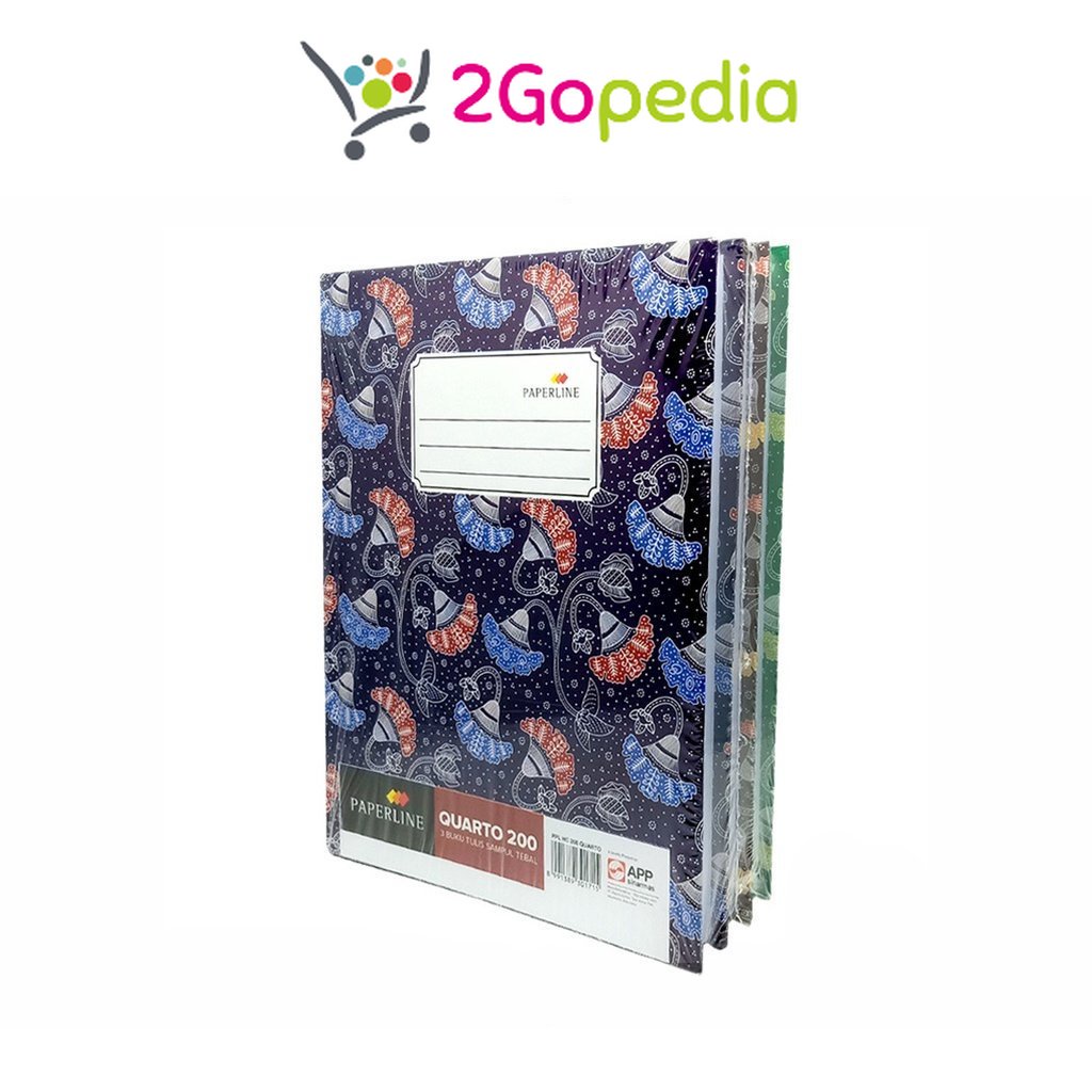 

Buku Tulis Hard Cover Ukuran Kuarto isi 200 Lembar Paperline Grosir Murah Atk