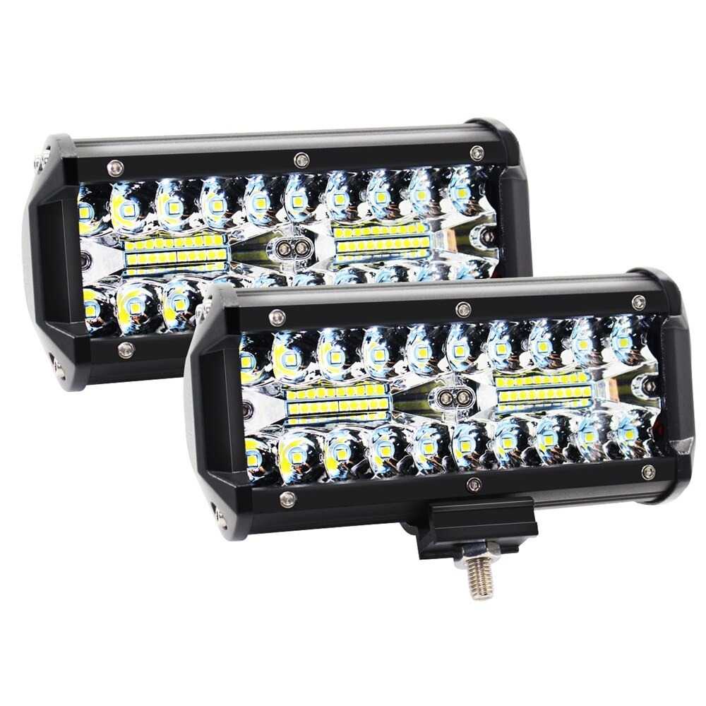 Lampu Mobil LED Lightbar Spot Light Off Road 4WD 7 Inch 120W