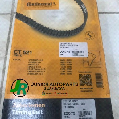 SPAREPART - Timing Belt Toyota Hiace Contitech Germany AKSESORIS MOBIL - OTOMOTIF