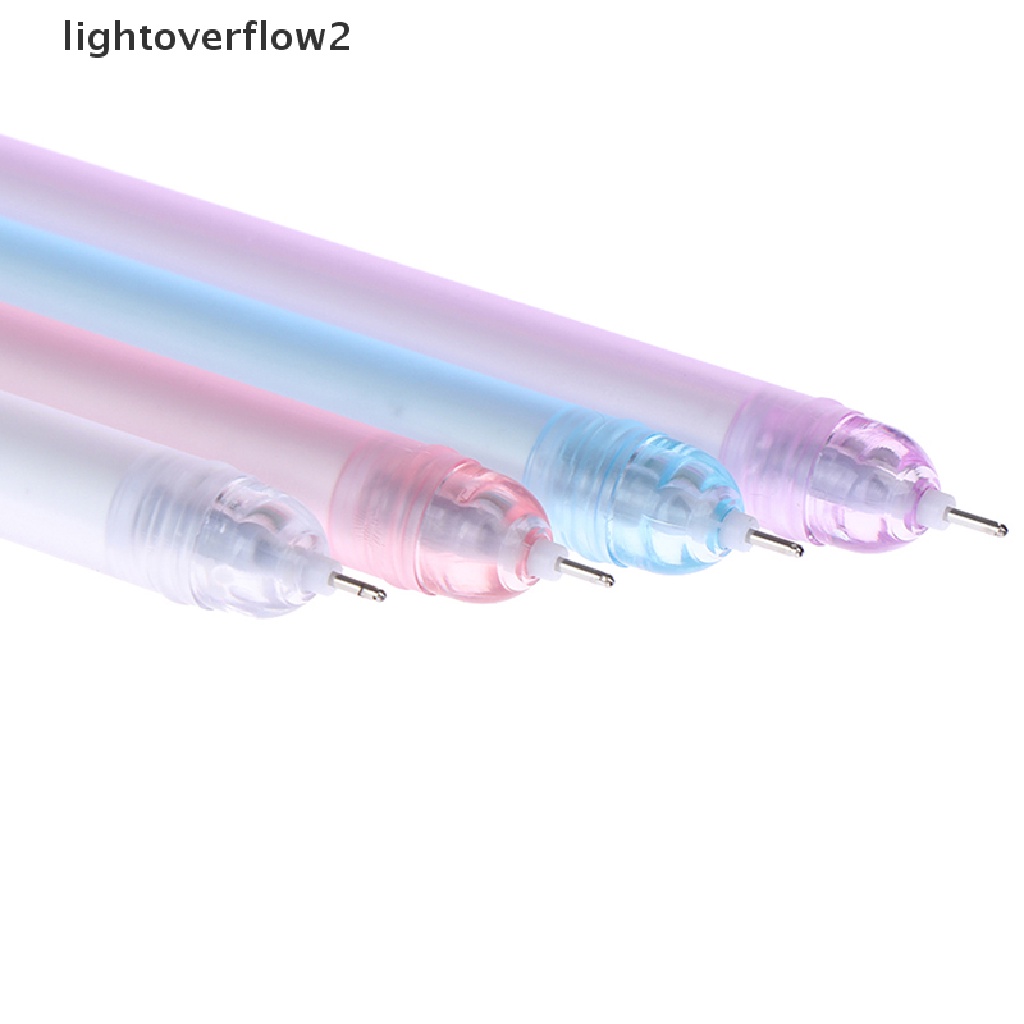 (lightoverflow2) 1pc Pulpen Gel Dengan Hiasan Bulu Imitasi Untuk Sekolah