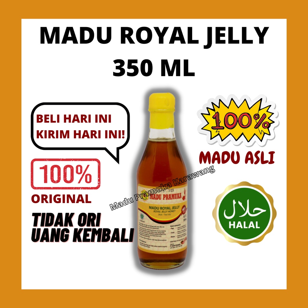 

MADU ASLI MADU ORIGINAL MADU PRAMUKA ROYAL JELLY 350 ML