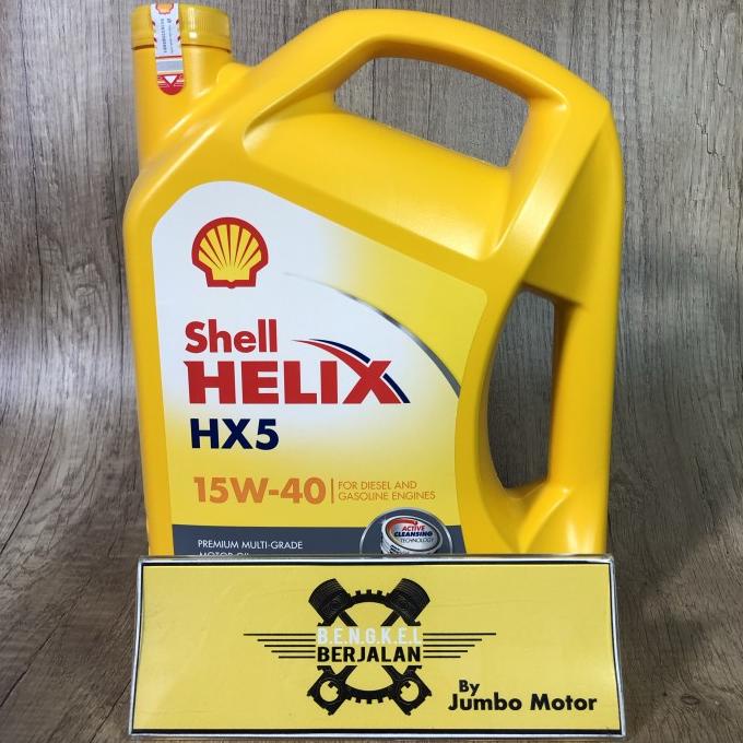 Oli Mesin Shell Helix Hx5 15W-40 4 Liter - Oli Mobil Bensin