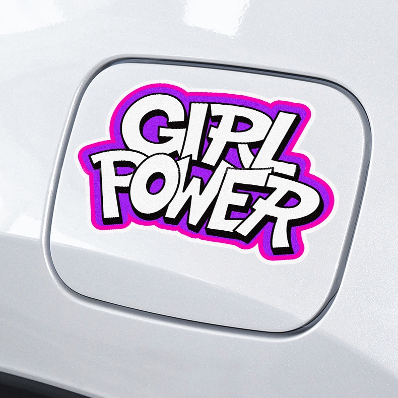 Girl Power Jdm Stiker Kaca Depan Tangki Bahan Bakar Penutup Tubuh Tahan Air Decal Aksesoris Mobil Sepeda Motor Skuter Sepeda Dekorasi