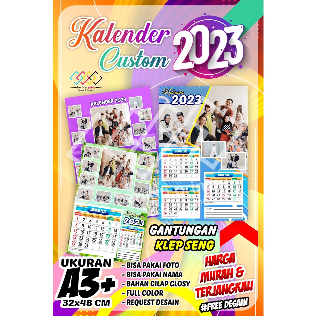 

Cetak Kalender 2023 Custom Murah FREE DESAIN!!! Bisa Reqquest Foto