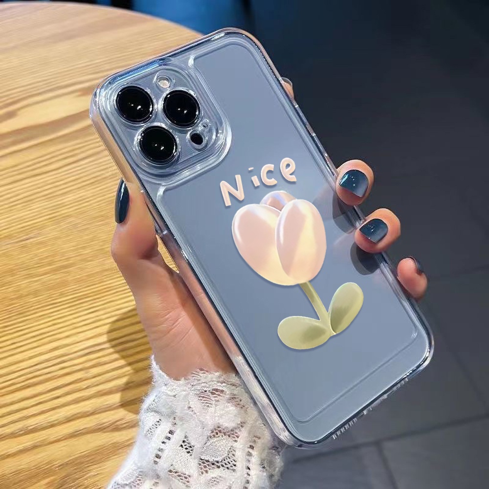 Case Bahan Akrilik TPU Transparan Tahan Banting Untuk iPhone 14 13 12 11 Pro Max XS Max XR X 14 8 7 Plus SE 2020 2022
