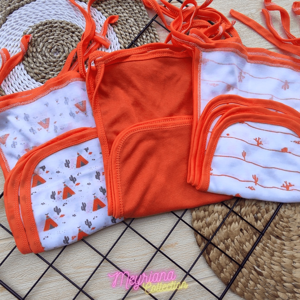 12 PCS Popok Bayi Baru Lahir JUMBO Popok Kain Cuci Ulang Seri Orange Meyriana Collection