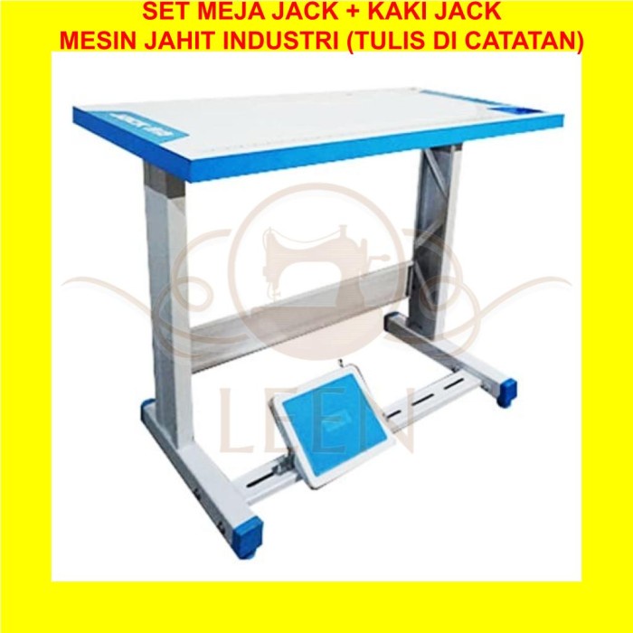 Meja &amp; Kaki Impor SET JACK Mesin Jahit Industri High Speed Obras LEEN