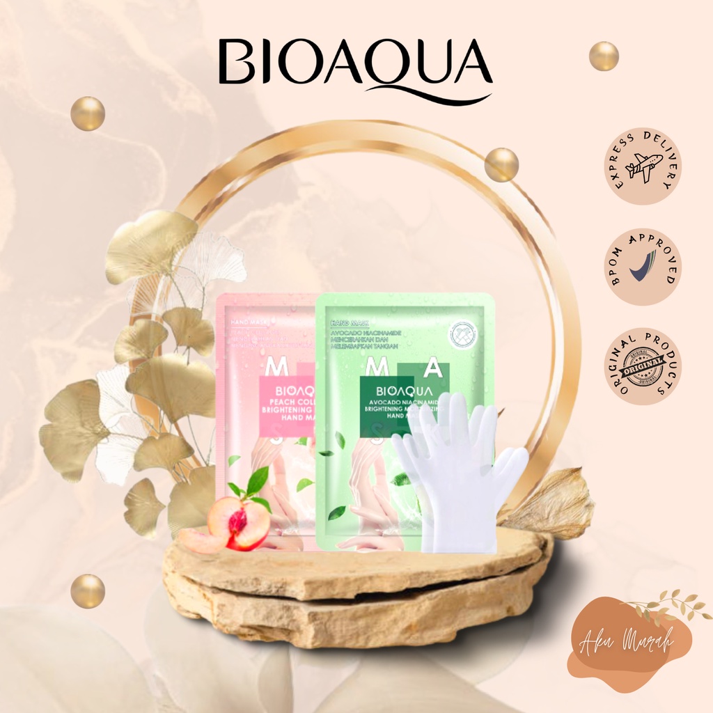 ✨ AKU MURAH ✨ BIOAQUA Niacinamide Brightening Moisturizing Hand Mask 35g ORIGINAL