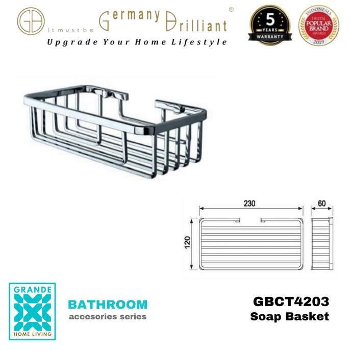 Germany Brilliant Rak Sabun Kuningan Chrome GBCT4203 ---READY---