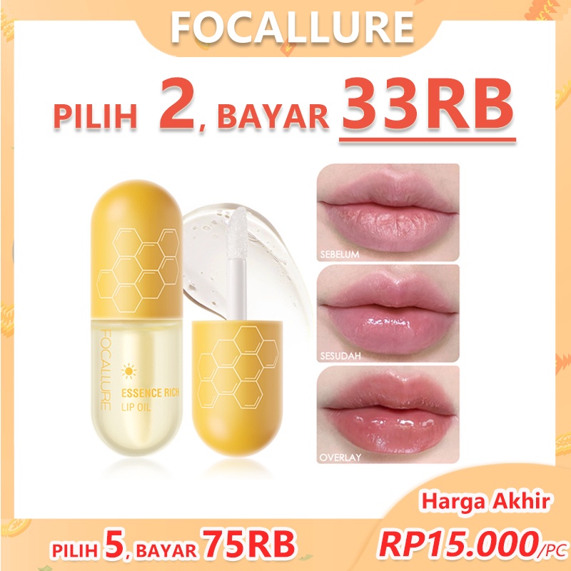 FOCALLURE Pure Natural Lip Oil Soften Moisturized Repaired Multi-uses Waterproof Lip care