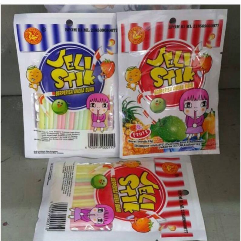 

Jeli Stik Sedot Aneka Rasa Buah isi 10 Pcs
