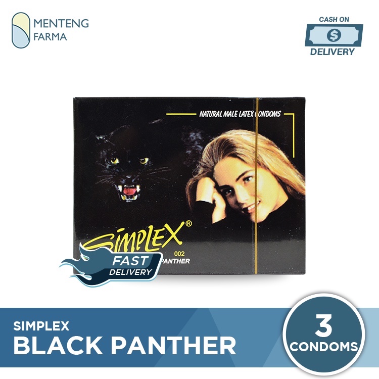 Kondom Simplex Black Panther - Isi 3