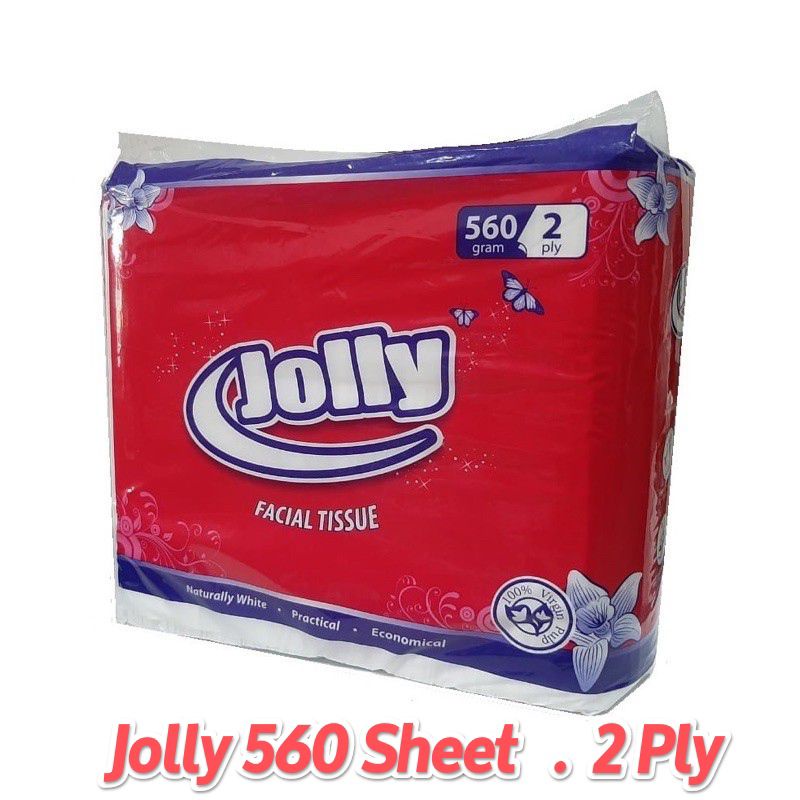 TISSU WAJAH  JOLLY BY PASEO 560 SHEET 2 PLY / FACIAL TISSU / TISSUE