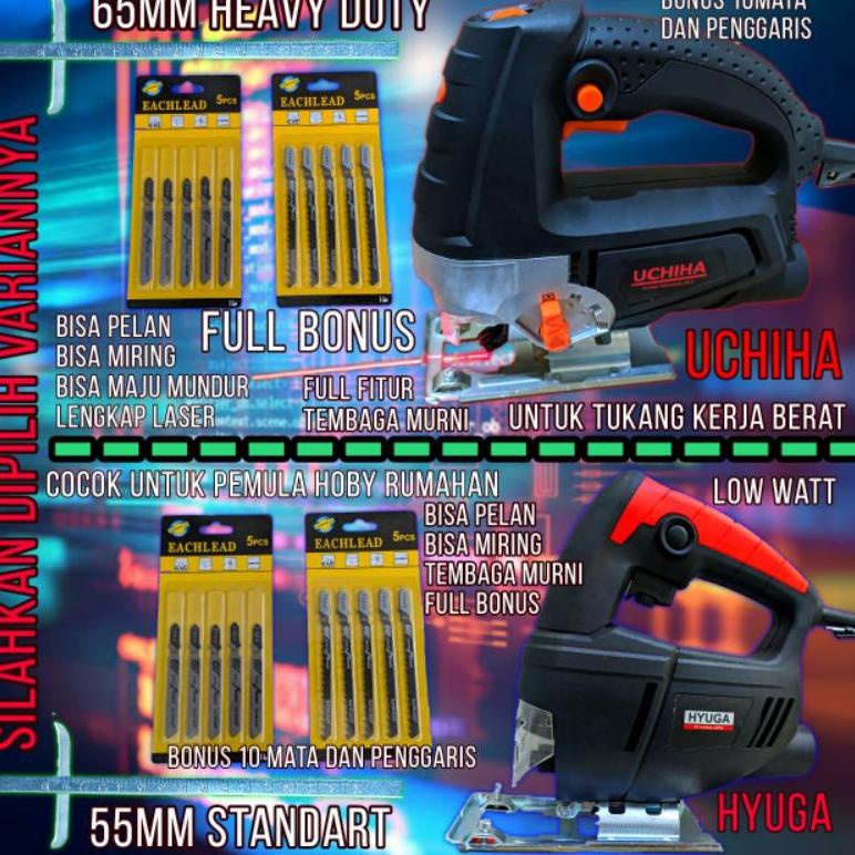 [KODE SZYBB] PROMO mesin gergaji triplek mesin gergaji kayu jigsaw uchiha 65MM japan