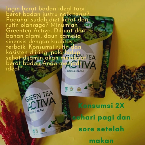 

[ORIGINAL100%] greentea activa teh pelangsing kemasan urai .ASLI /// teh hijau pembasmi lemak membandel // TEH PREMIUM URAI (TUBRUK) GREENTEA ACTIVA