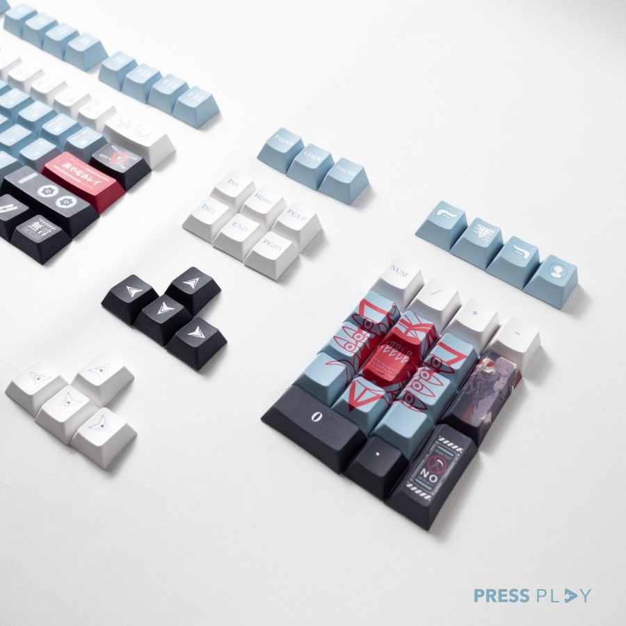 Press Play Rei Ayanami Evangelion PBT Keycaps 142 set JSA Profile