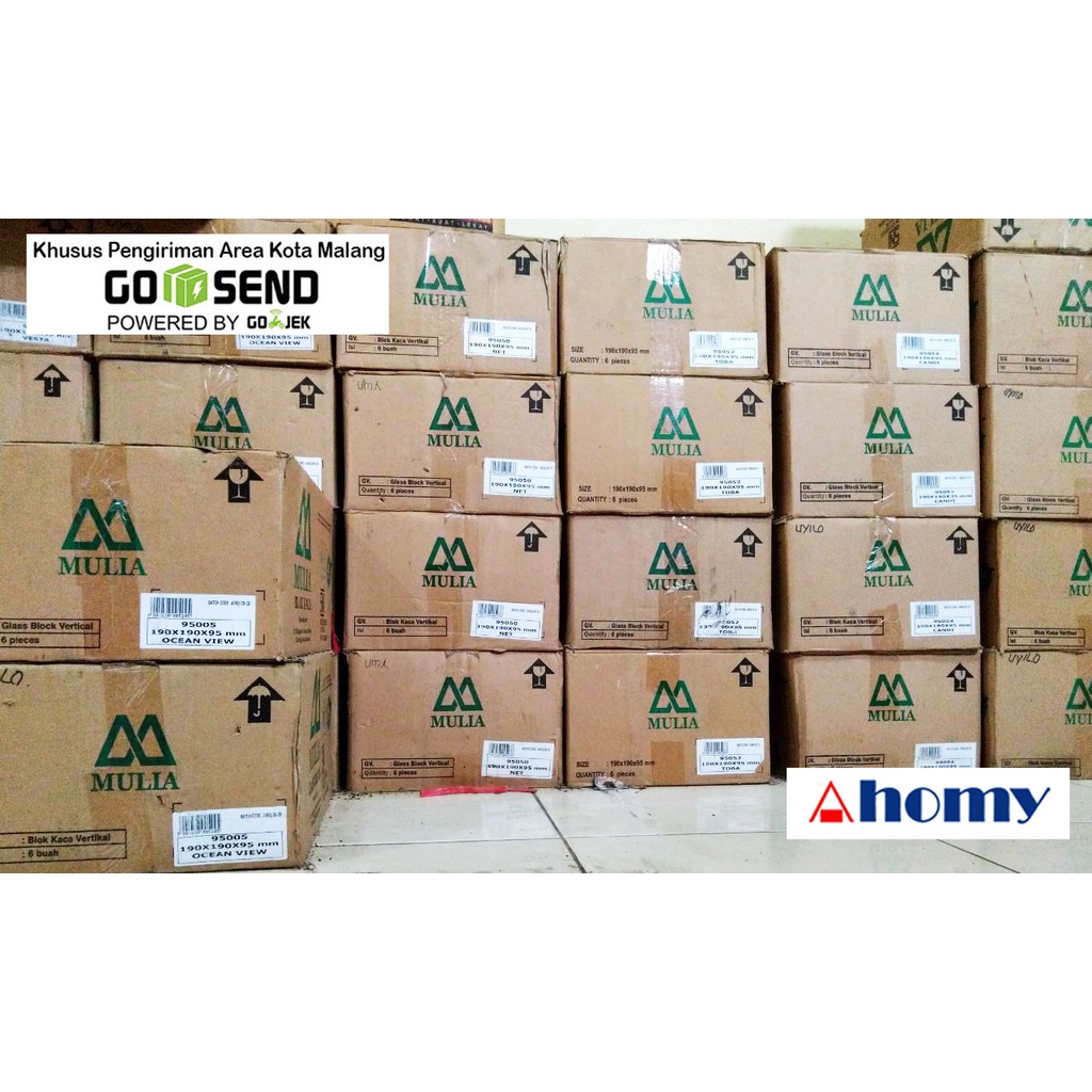 1 dus (6pcs) glassblock mulia