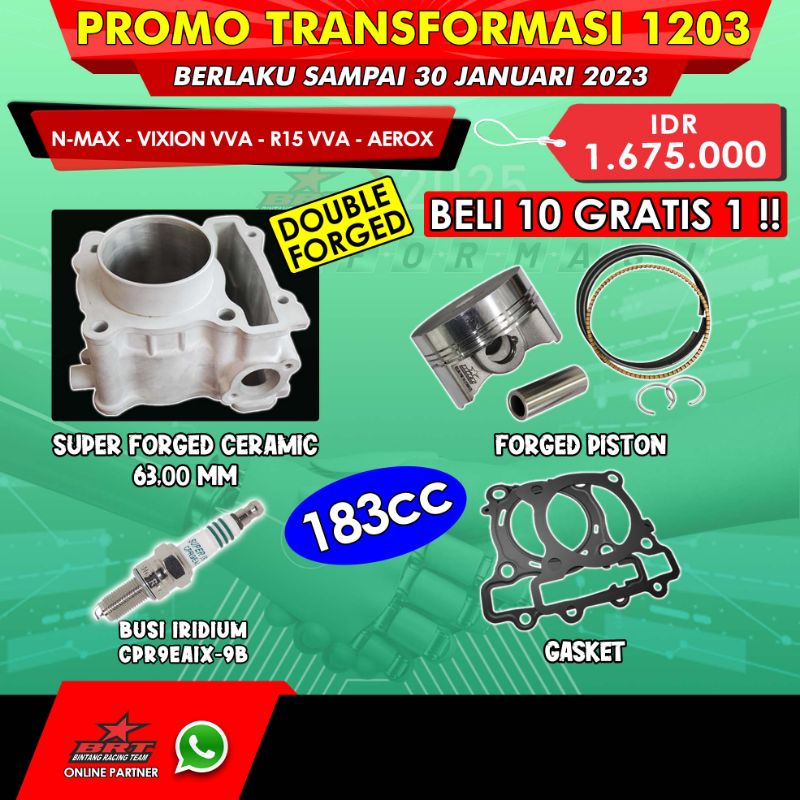BLOCK SEHER CERAMIC BORING CERAMIC BRT 58 63 68 70 183 cc nmax - vixion vva - R15 vva - aerox