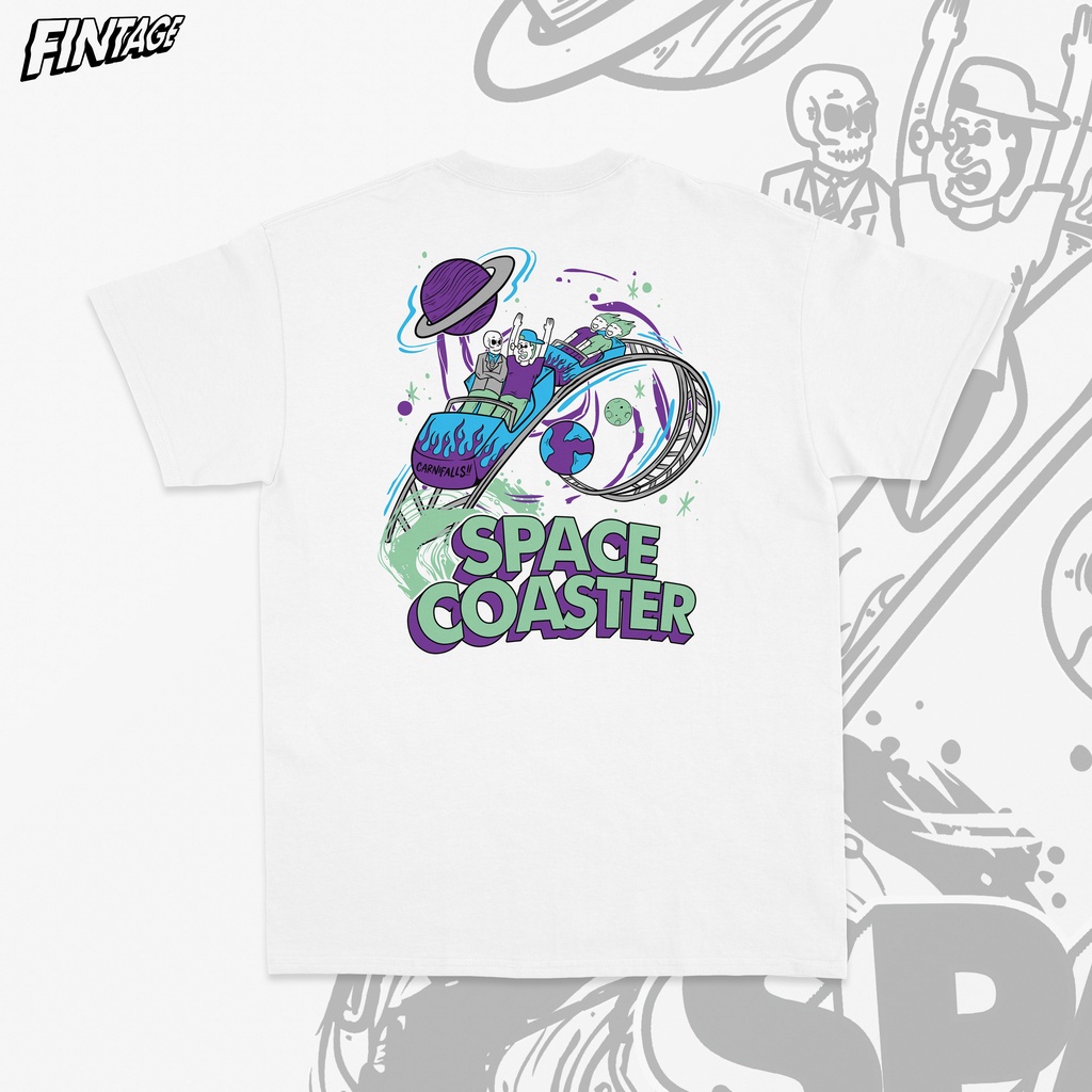 Fintage Tees | Space Coaster White | No Box