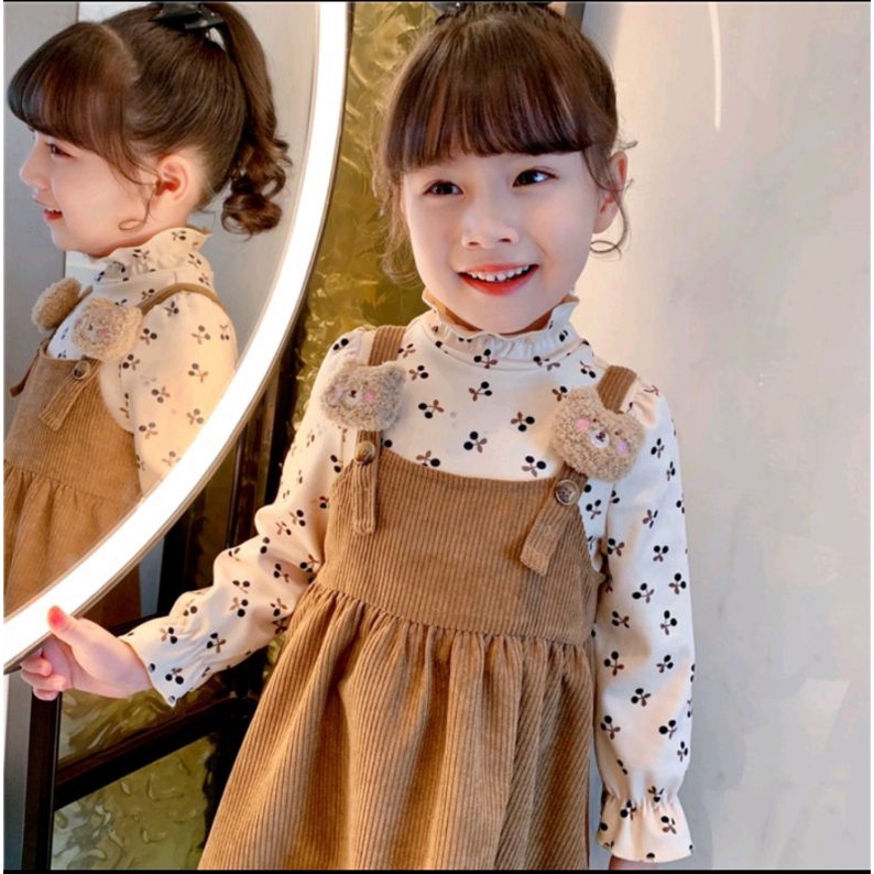 Dress Gaun  pesta mewah anak perempuan korea import baby 1 2 3 4 tahun