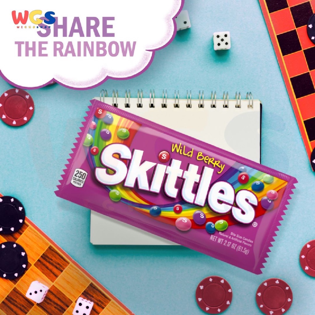 Permen Skittles Wild Berry Candy Single Pack 2.17oz 61.5g
