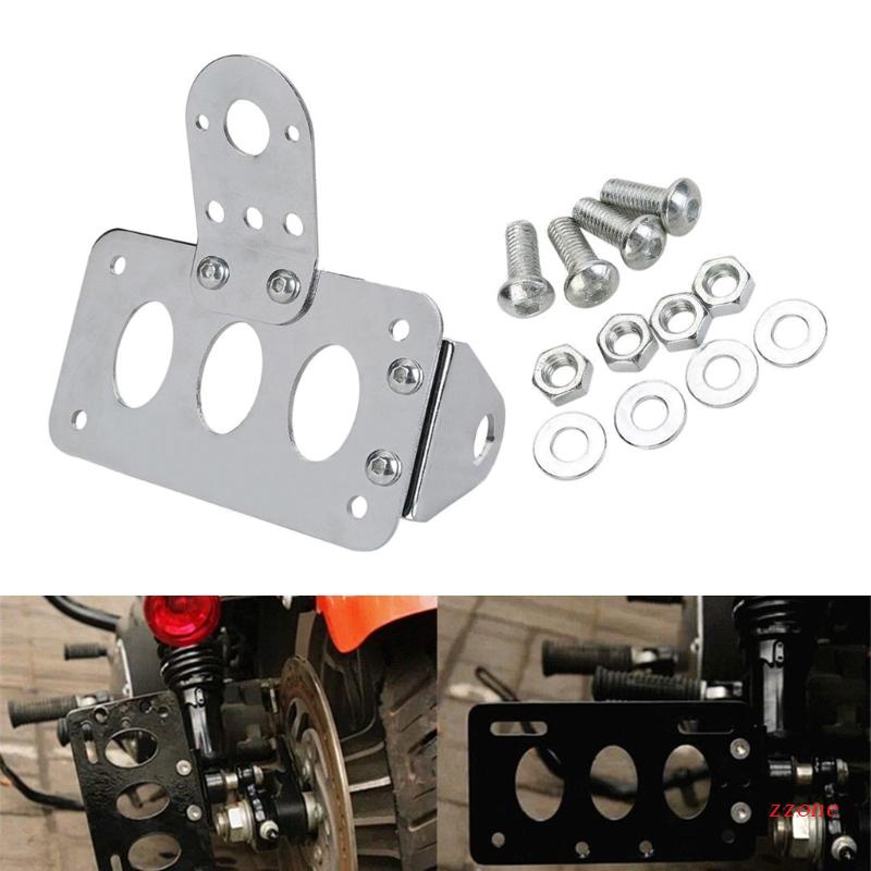 Zzz Braket Plat Nomor Kendaraan Bahan Metal Warna Hitam / Silver
