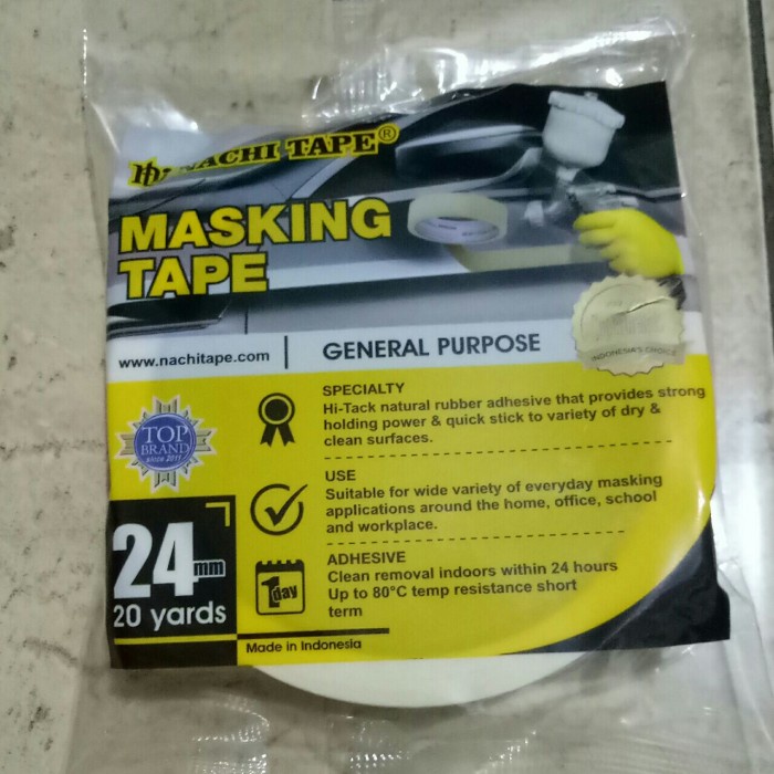 

Lakban Kertas Nachi (Masking Tape) Uk 24mm x 20Yard