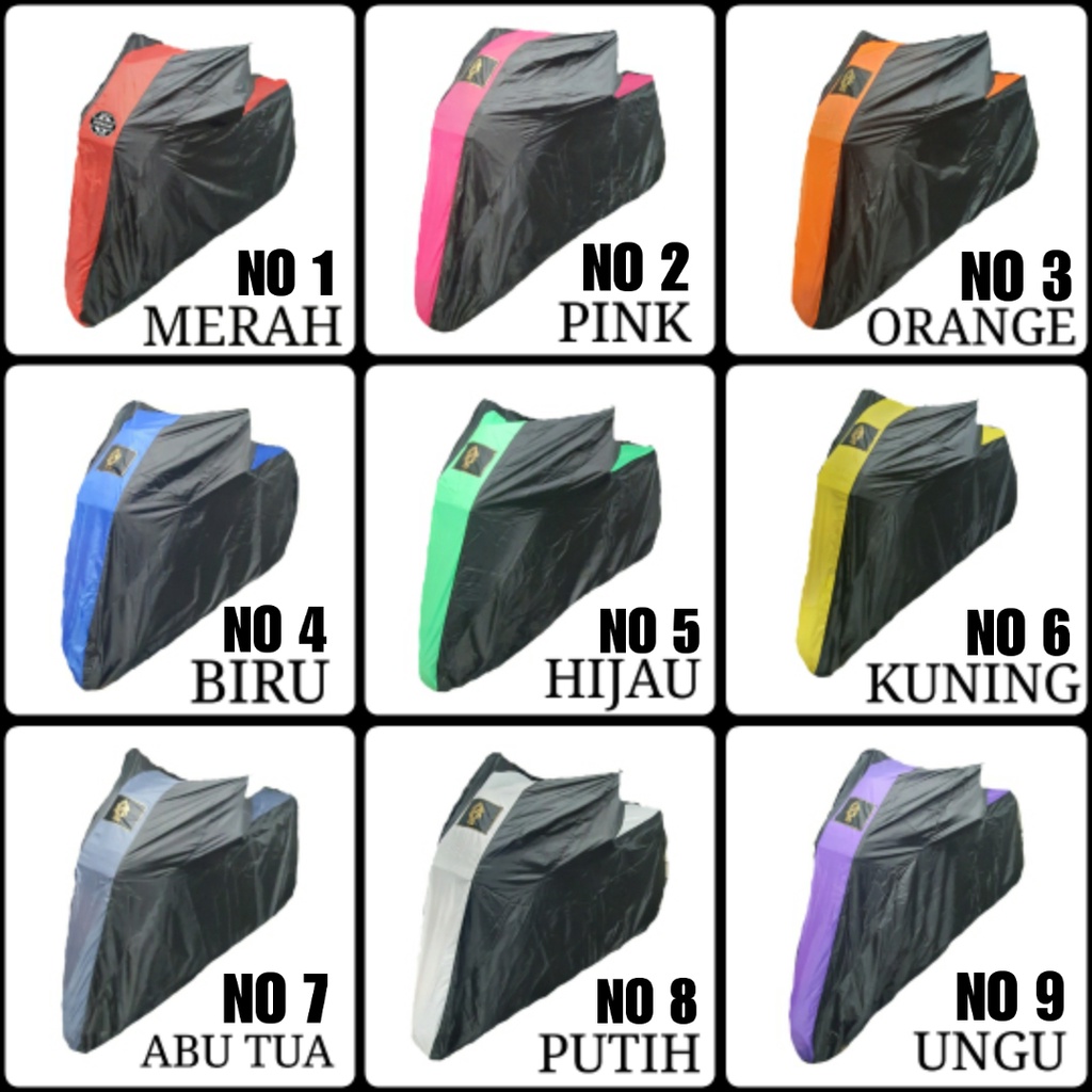 Cover Motor Outdoor, Cover Motor Waterproof, Cover Motor Custom, Cover Motor Nmax, Pcx, Aerox, Supra, Vario, Vespa Matic, Vespa 2 Tak, Beat, Mio, Soul Gt, Lexy, Scoopy, Piagio, Nuvo, Mx King, Adv, Trail, Sport, Bebek, Size Custom &amp; Motor Lainnya