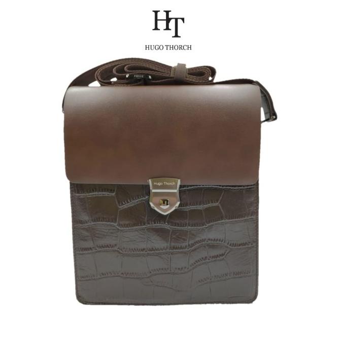 TAS SELEMPANG PRIA HUGO HELIO THORCH KULIT ASLI 5382-3