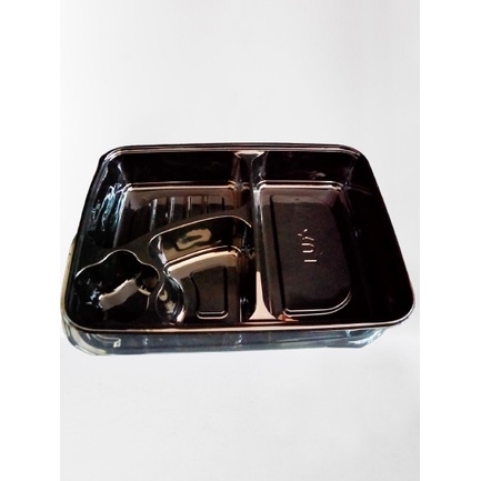 Mika Bento / mika Sekat 4 LUX / hiegienis/ cocok untuk bekal/Mika Bento Plastik / Mika Bento 4 Sekat