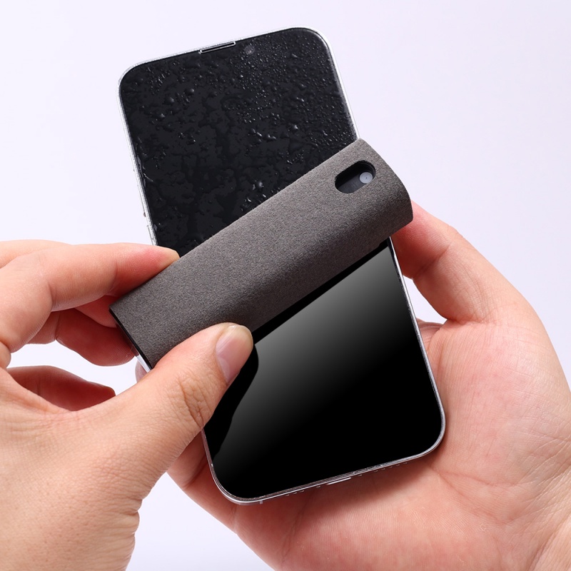 Alat Semprot Pembersih Debu Layar Ponsel Komputer Bahan Kain Microfiber Untuk iPhone iPad