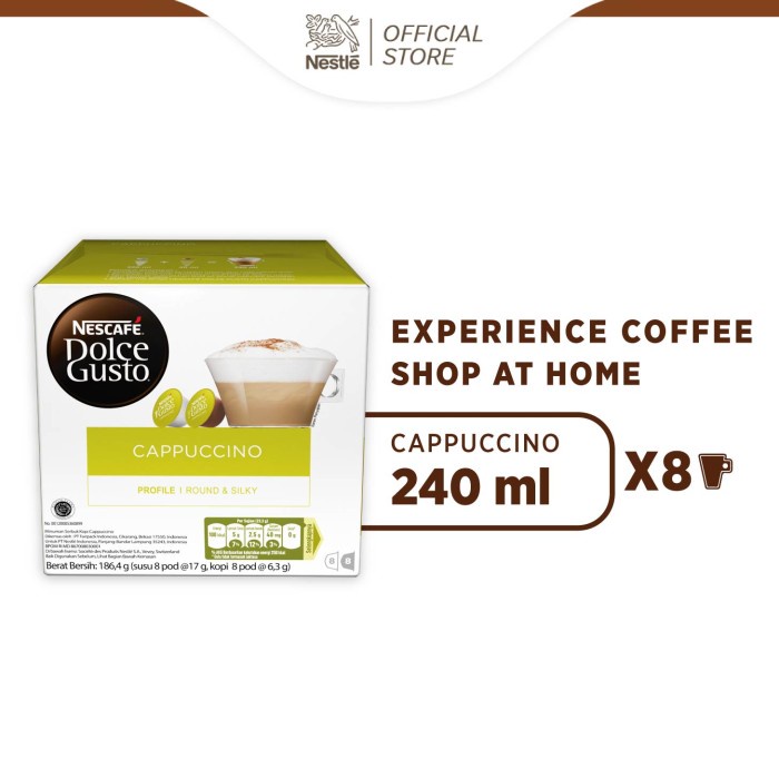 

Cappuccino 1 box (16 kapsul = 8 gelas)