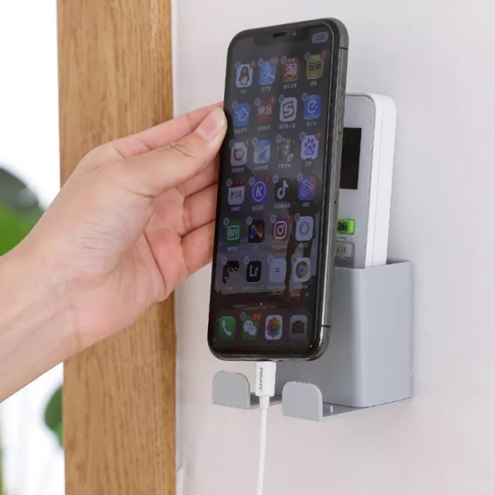 Rak Kontainer Berdiri Dudukan Charger Ponsel Kotak Penyimpanan Remote