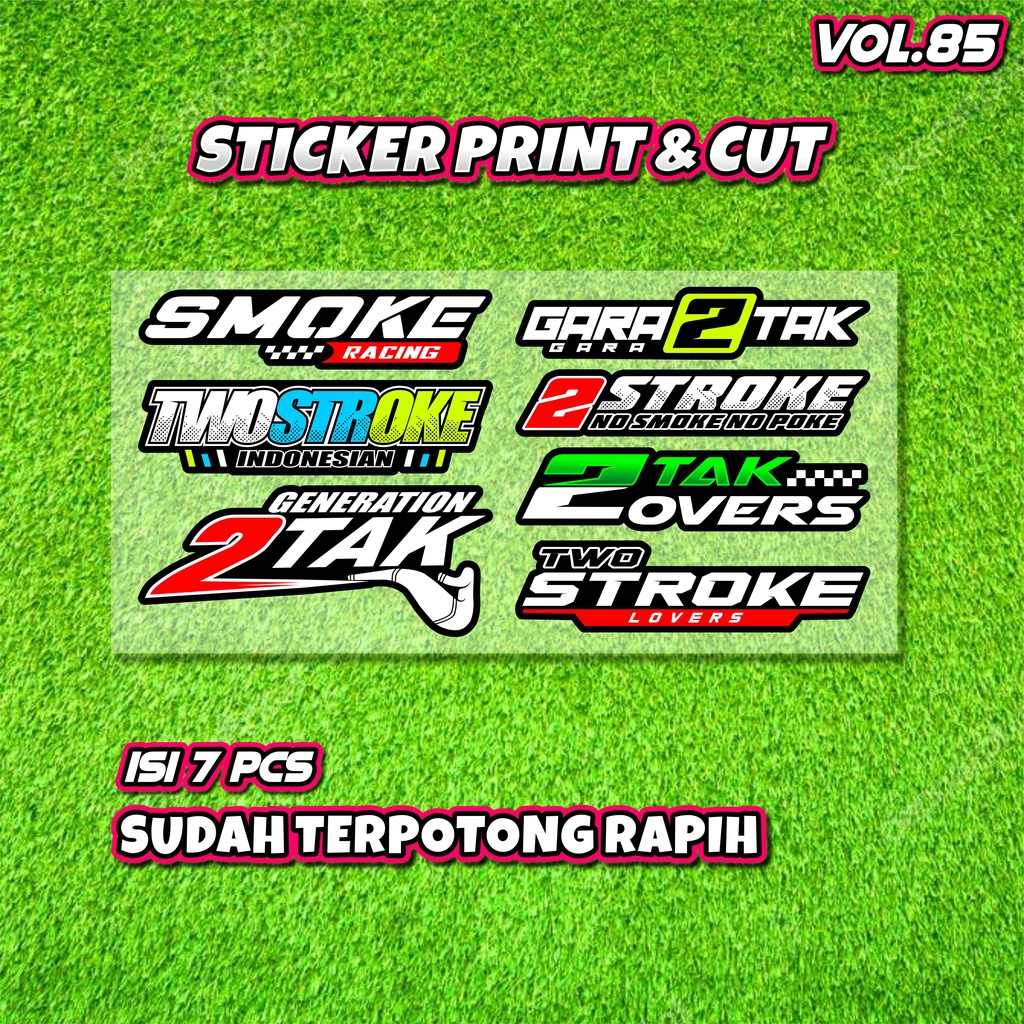 Sticker Racing Vinyl Pack Print &amp; Cut Stiker Motor VIRAL