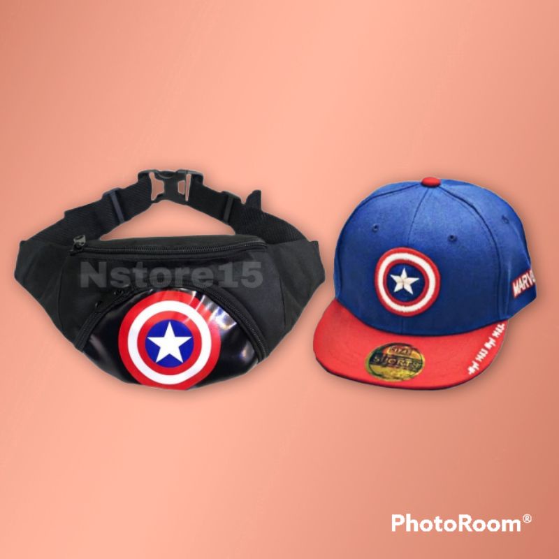 Nstore15//BISA COD TAS SEKOLAH ANAK LAKI RANSEL SEKOLAH ANAK MOTIF CAPTAIN AMERIKA REALPICT