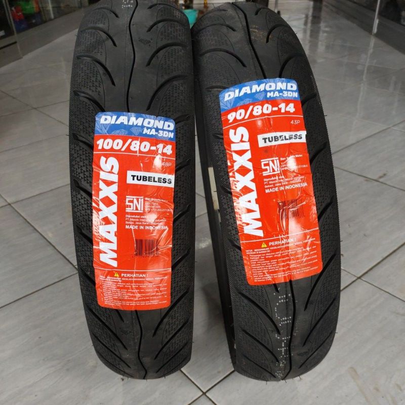 Ban Maxxis diamond MA-3DN 90/80 100/80-14 Ring 14 Mio Beat Scoopy